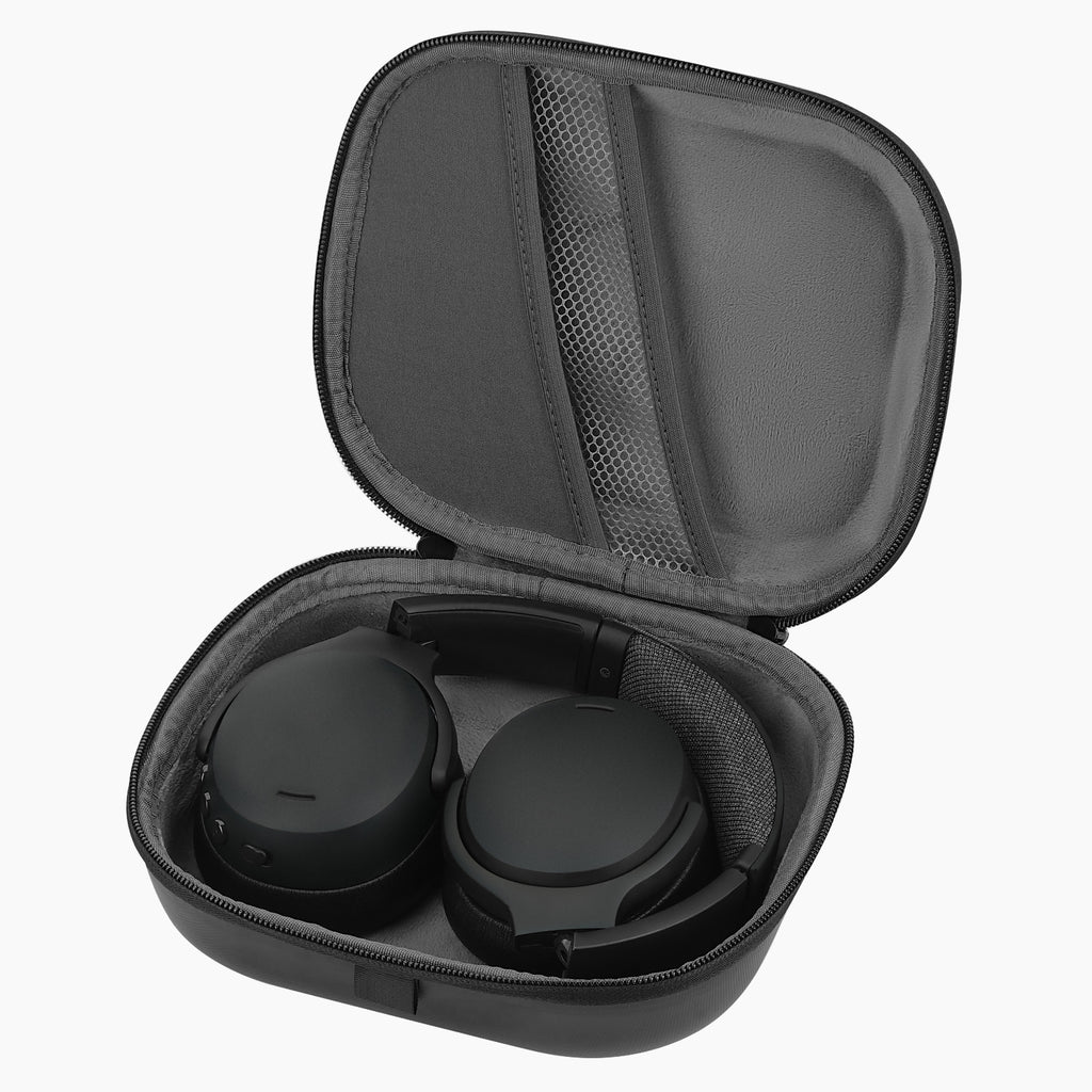 Linkidea Headphones Carrying Case Compatible with Bose QC Ultra, Sennheiser PXC 550-II, Logitech H820e, Replacement Protective Hard Shell Travel Bag with Cable, Charger Storage (Black)