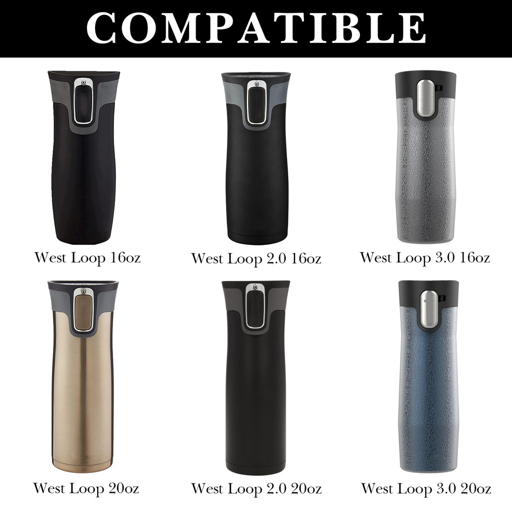Linkidea 6 Pack Water Bottle Bottom Pad Compatible with Contigo West Loop 1.0/2.0/3.0 16oz/20oz, Silicone Anti-Slip Waterbottle Base Silencer Protector