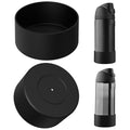 Linkidea 2 Pack Water Bottle Boot Compatible with Owala FreeSip 16oz, FreeSip Tritan 25oz, Silicone Anti-Slip Bottle Bottom Bumper Protector (Black)