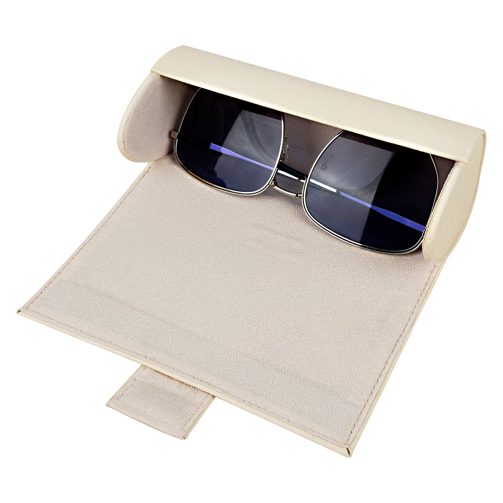 Extra Large Hard Shell Sunglasses Case, Oversized Sun Glasses Storage Organizer Compatible with DIOR Diorbay S1U Prada PR 59WS PR 63XS Versace VE2251 VE2252 VE2150Q VE2233 (XXL / White)