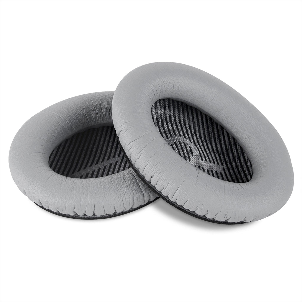 Linkidea Ear Pads for Bose QC45, QC35, QC35 II Gaming, QC15, QC25, AE 2/2i/2w, SoundTrue, SoundLink Around-Ear Headphones, Replacement Ear Cushions( Protein Leather / Grey )