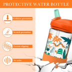 Linkidea 2 Pack Water Bottle Boot Compatible with CamelBak Eddy+20oz/25oz, Chute Mag 20oz/25oz, Carry Cap, Silicone Anti-Slip Bottle Bottom Bumper Protector (Orange)