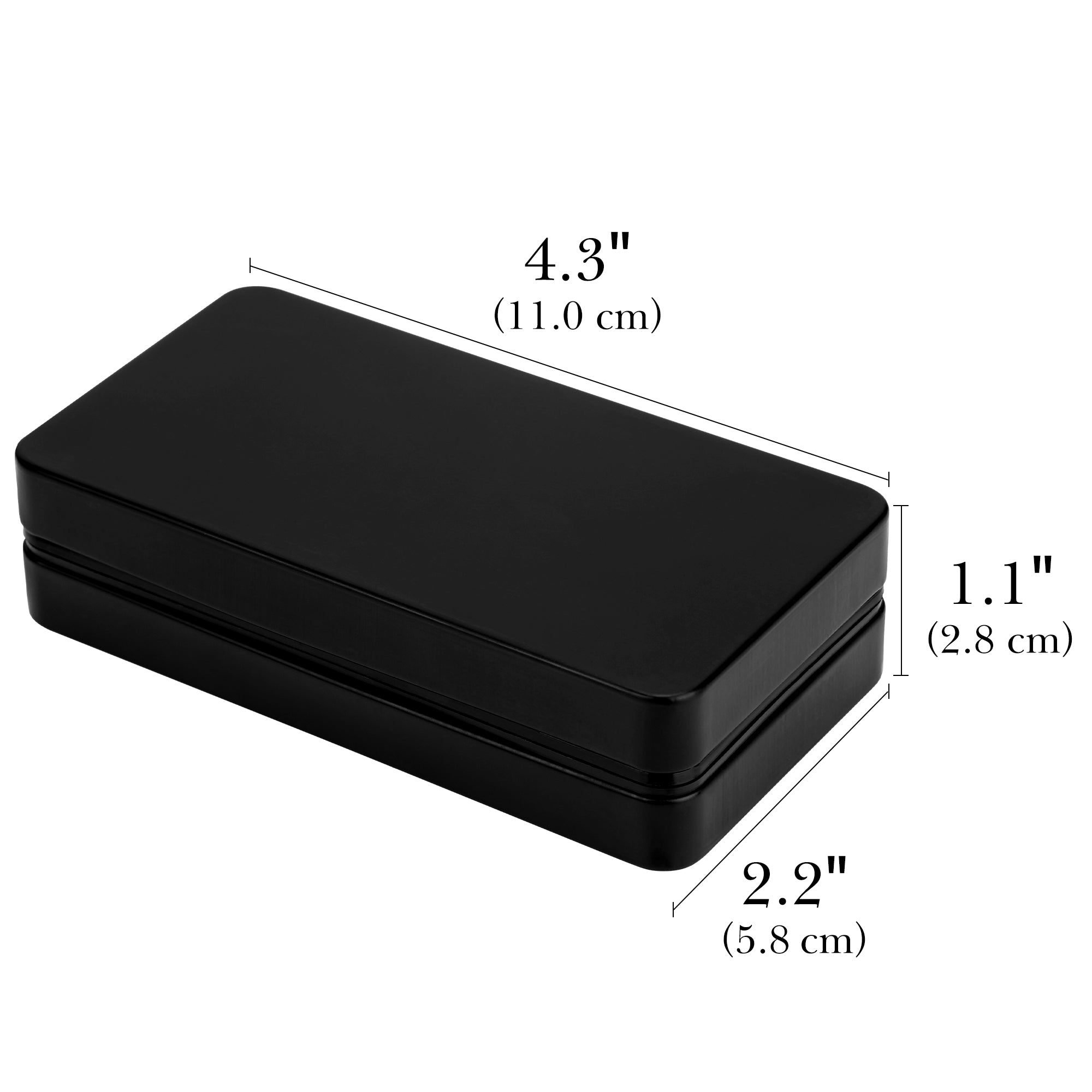 Linkidea 6 Pack Pocket Cigarette Case, Hard Metal Cigarette Protective Box, Fits 85mm & 100mm, Portable Travel Cigarette Holder Case (Black)