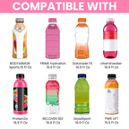 Linkidea 2 Pack Disposable Water Bottle Sleeve Compatible with 16.9 Fl Oz PRIME Hydration, BODYARMOR, Gatorade Fit, Insulated Plastic Sports Drink Cover with Lockable Zipper, Pink