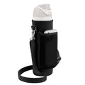 Linkidea Water Bottle Carrier with Shoulder Strap Compatible with Owala FreeSip Bottle 24oz, Waterbottle Sling Bag Holder with Mesh Phone Pocket, Black