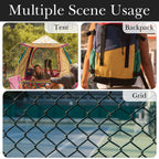 Linkidea 2 Pack Fence Hooks for Waterbottle, Compatible with Stanley, Nalgene, IRON FLASK with Handle Bottle & Tumbler, S Shaped Hook Hanger Magnetic Buckle for Outdoor Sports Camping