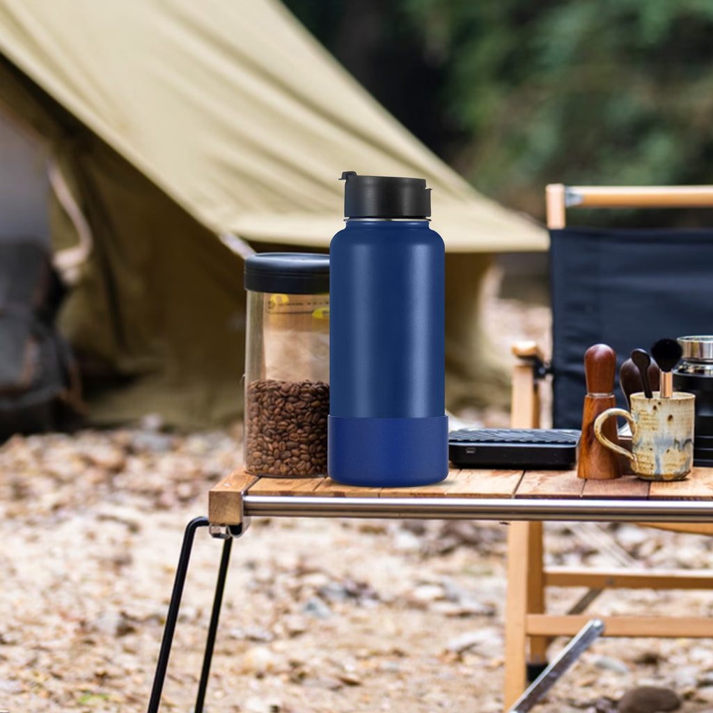 Linkidea Water Bottle Boot Compatible with IRON °FLASK Wide Mouth 32oz/40oz, Narrow Mouth 32oz, Silicone Bottle Bottom Sleeve Cover Protector, Bottle Bumper (Cobalt / 2 Pack)