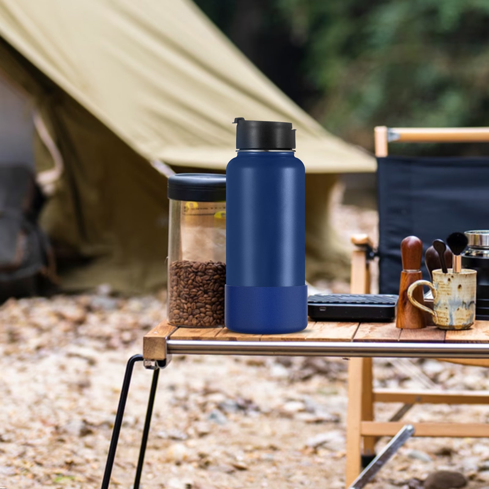 Linkidea Water Bottle Boot Compatible with IRON °FLASK Wide Mouth 32oz/40oz, Narrow Mouth 32oz, Silicone Bottle Bottom Sleeve Cover Protector, Bottle Bumper (Cobalt / 2 Pack)