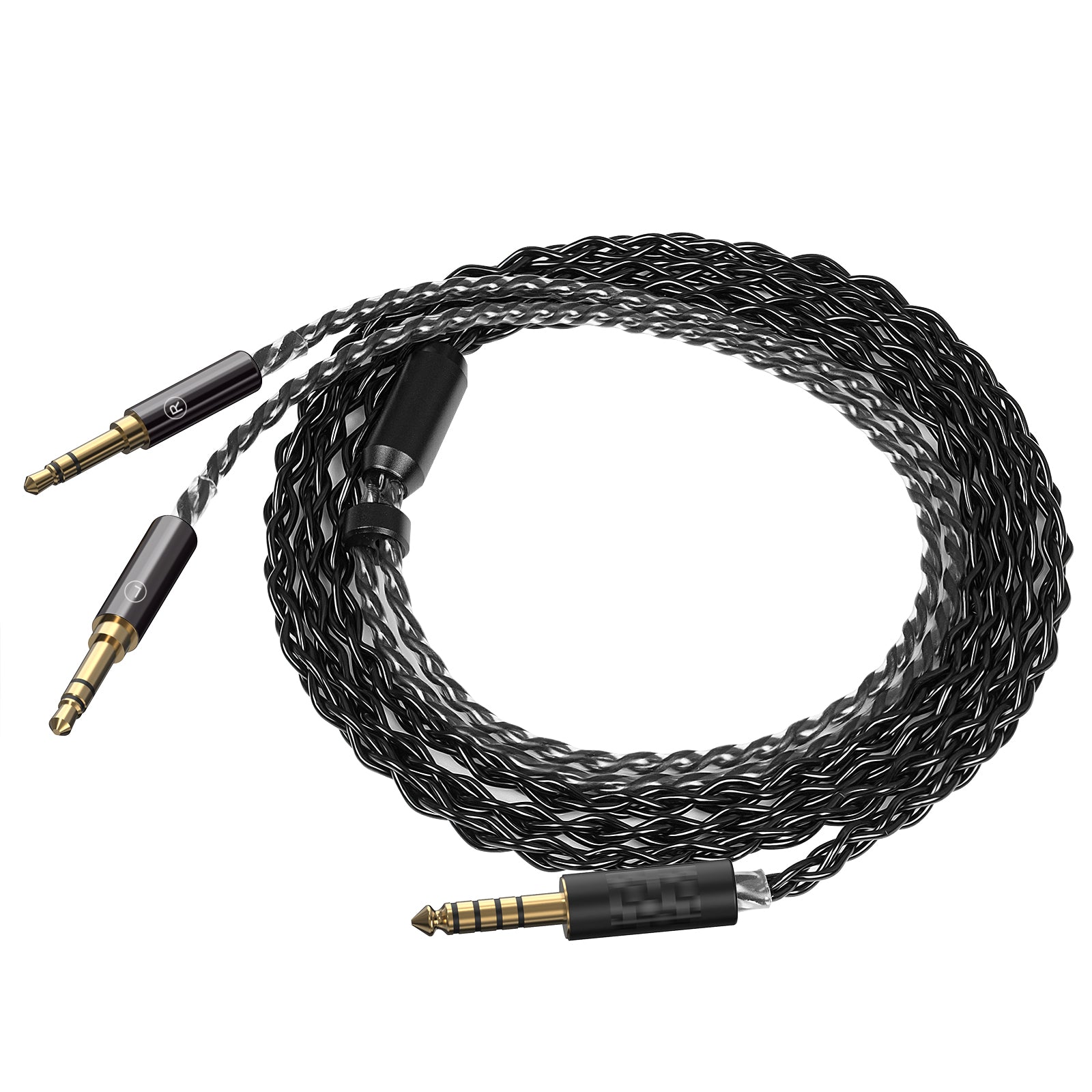 Linkidea Upgrade Audio Cable Compatible with HIFIMAN Sundara, Ananda, Arya, HE400SE, HE4XX, HE-400i, Denon AH-D7200 6N OCC 4.4mm to Dual 3.5mm Balanced Headphone Cable (4.9 ft / 1.5 m)