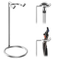 Linkidea Stainless Steel Razor Stand, Deluxe Men's Travel Shaver Holder, Shaving Support Compatible with Long Handle Safety Razor, Fusion 5, ProShield, NFL Series (Silver/Polished Chrome)