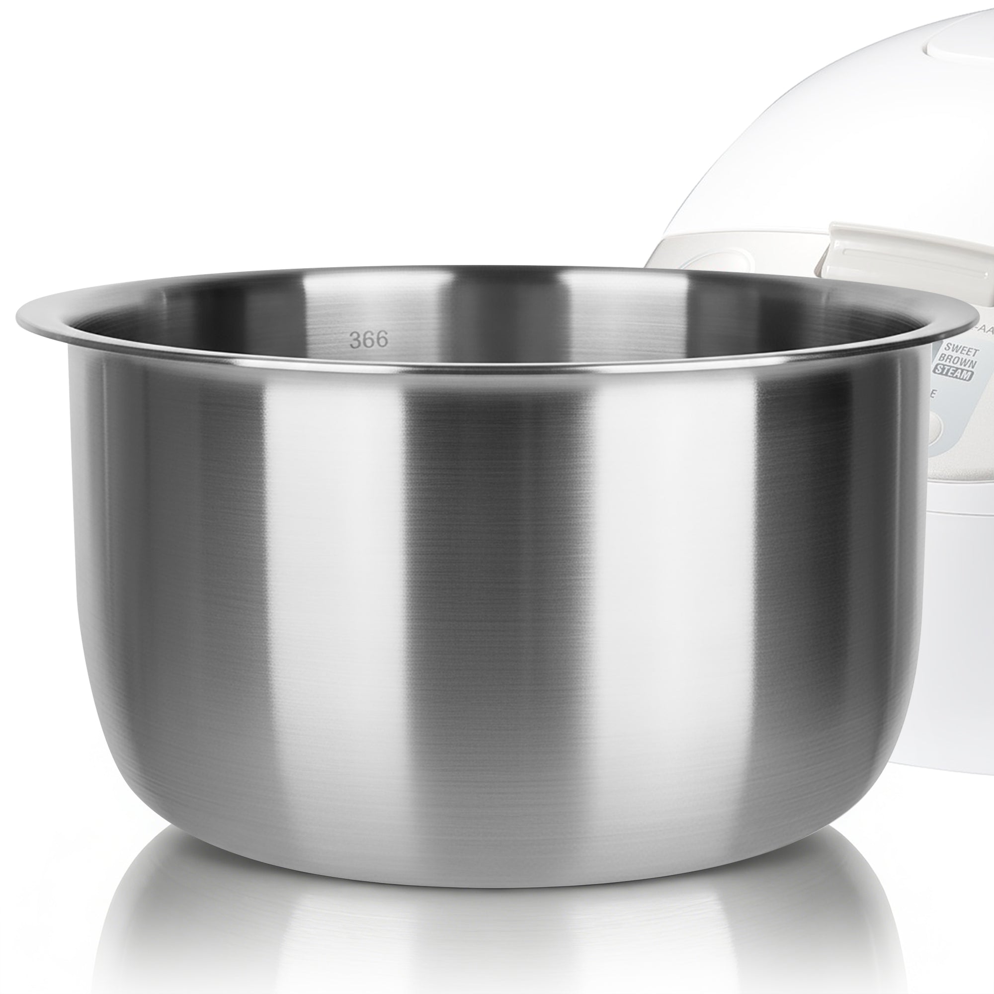 Linkidea Rice Cooker Stainless Steel Inner Pot Compatible with Zojirushi NL-AAC10,NS-TSC10, NS-WPC-10,NS-WAC10, NS-WAH10C, NS-TPC10XT, Dishwasher Safe, No Coating Replacement Bowl