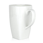 Linkidea Extra Large Fine Bone China Coffee Mug 20oz, Lightweight Coffee Cups with Handles, Teacups for Beer, Latte, Hot Cocoa, Microwave and Dishwasher Safe, White