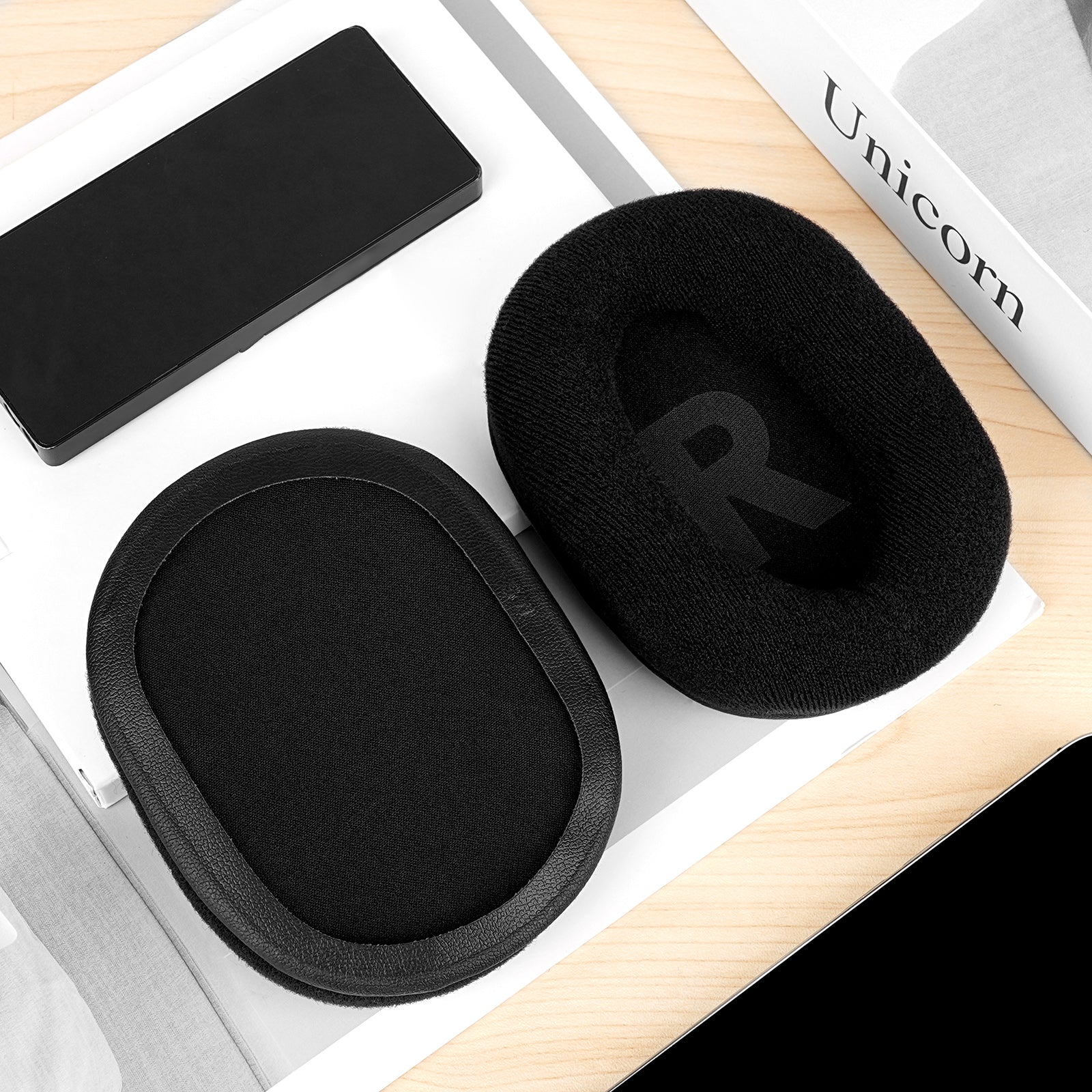 Linkidea Replacement Ear Pads for Logitech G Pro, G Pro X, G433, G233, G Pro X 2 Headphones Ear Cushions, Headset Earpads (Velour / Black)