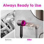 Linkidea Hair Dryer Holder Wall Mounted with Hook, Hairdressing Tools Organizer for Bathroom, Compatible with Dyson Supersonic Origin, Supersonic Neural (Grey)