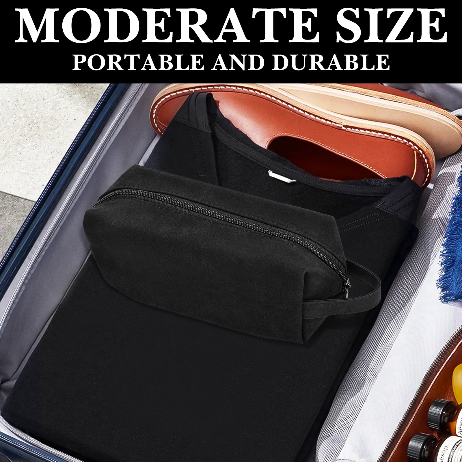 Linkidea Men's Travel Grooming Trimmer Bag, Beard & Body Accessories Organizer, Portable Shaver & Clipper Storage Pouch for Men, Compatible with Manscaped Lawn Mower 5.0, 4.0, 3.0 (Black)