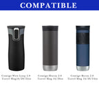 Linkidea 2 Pack Water Bottle Boot Compatible with Contigo West Loop 2.0 16oz/20oz/24oz, Huron 2.0 16oz/20oz, Silicone Anti-Slip Bottle Bottom Bumper Protector (Navy Blue)