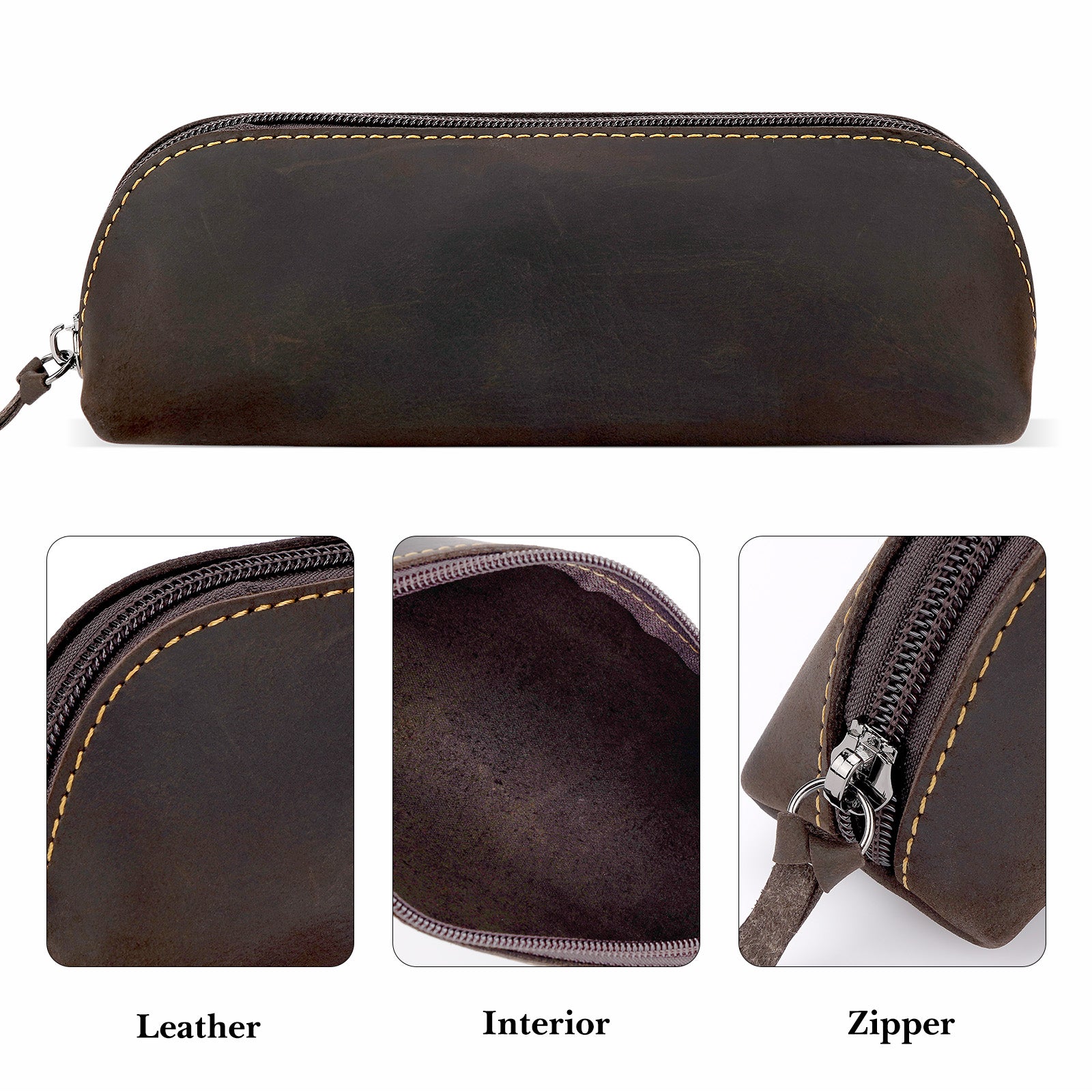 Extra Large Sunglasses Pouch Case, Vegan Leather Sun Glasses Organizer Soft Bag Compatible with DIOR Missdior B1U EverDior A1U GUCC1 GG0981S Prada PR 15W PR 24Z PR 15W (XXL, Coffee)