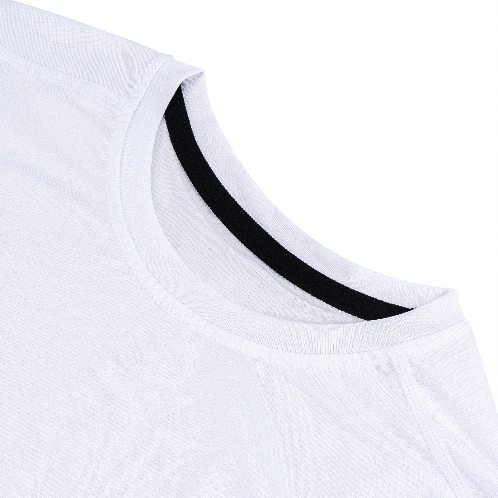 Soccer Compression Shirt for Kids, Breathable Moisture Wicking Long Sleeve Undershirt, Athletic Performance Base Layer Cold Weather Shirts for Child Age 8 - 9 (White, Size XS)