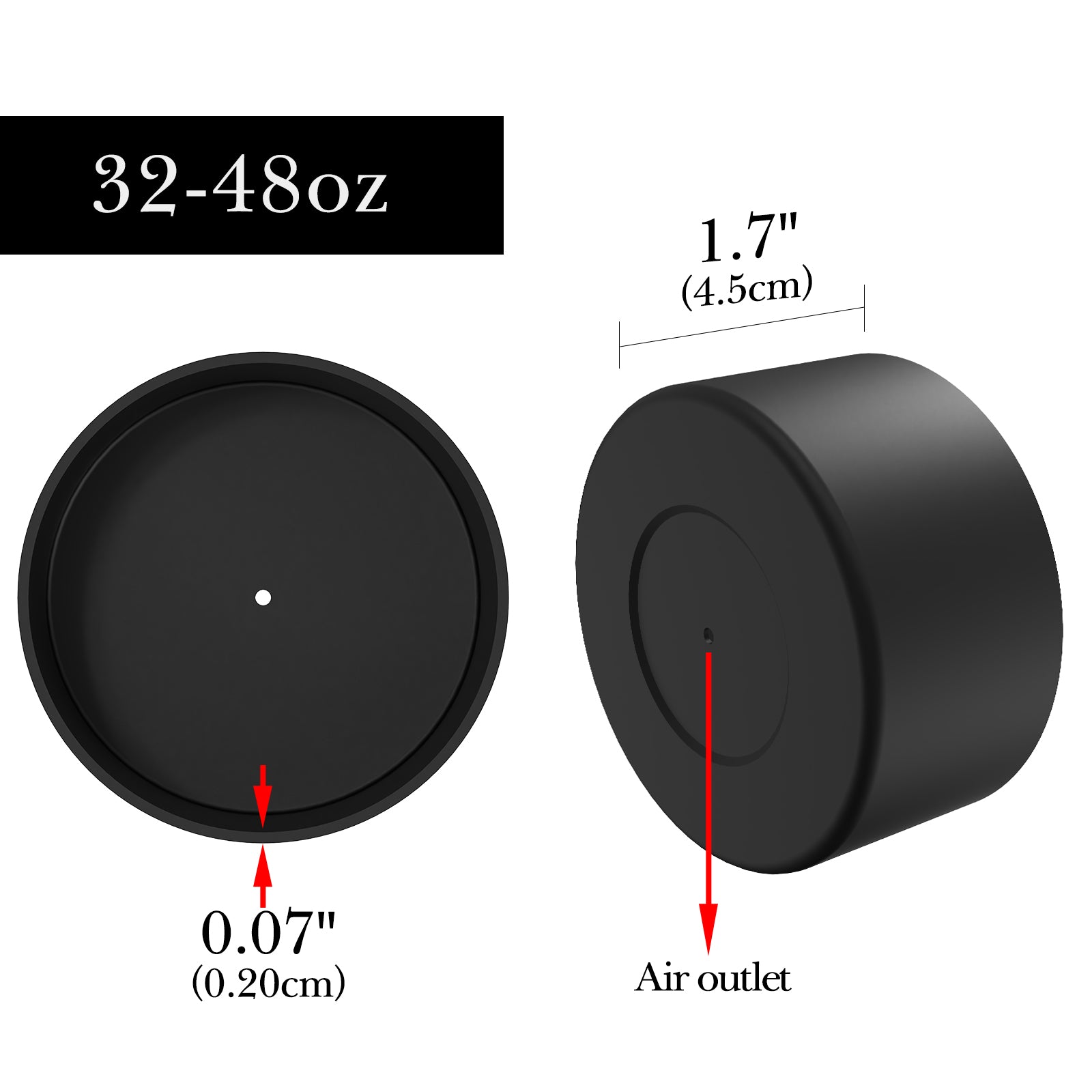Linkidea 2 Pack Water Bottle Boot Compatible with Nalgene Sustain Wide Mouth 32oz/48oz, Narrow Mouth 32oz, Silicone Anti-Slip Bottle Bottom Bumper Protector (Black)
