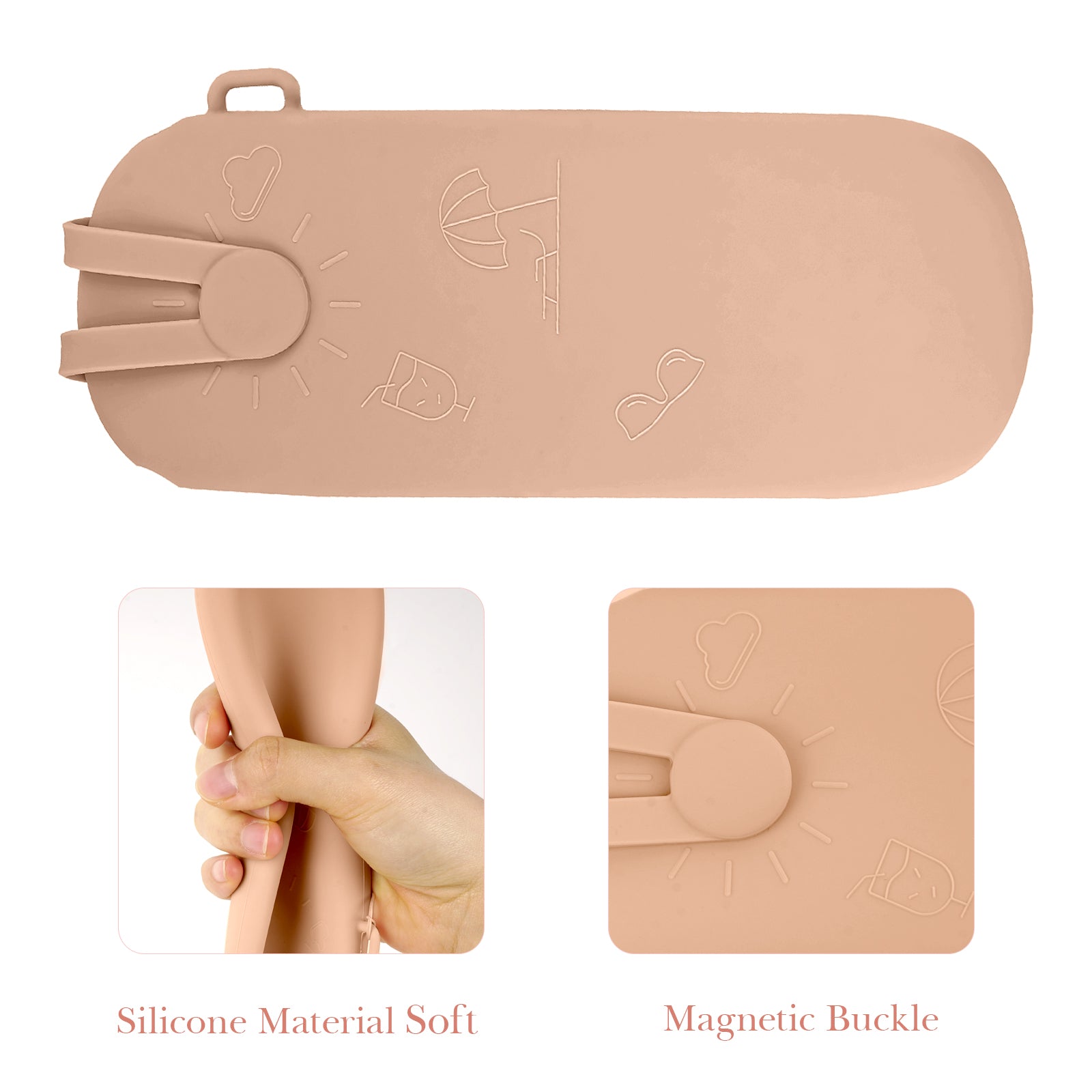 Extra Large Sunglasses Pouch Case, Silicone Oversized Sun Glasses Organizer Soft Bag Compatible with Gucci GG0595S GG0875S GG0351S GG1087S Versace VE4395 (XXL, Brown)