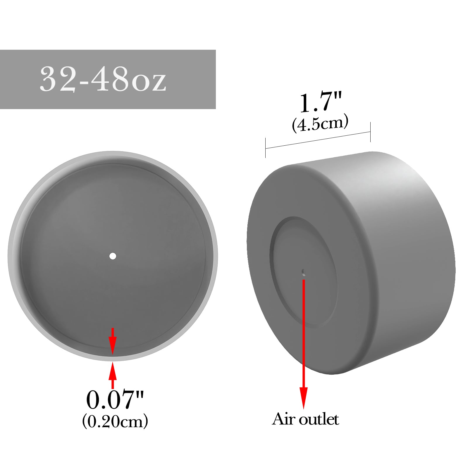 Linkidea 2 Pack Water Bottle Boot Compatible with Nalgene Sustain Wide Mouth 32oz/48oz, Narrow Mouth 32oz, Silicone Anti-Slip Bottle Bottom Bumper Protector (Grey)