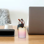 Reading Glasses Desk Holder Stand, Vegan Leather Lined Eyewear Display Storage for Nightstand Office Organizer (Small, Multi)