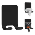 Linkidea 2 Packs Wall Mount Razor Holder for Shower, Stainless Steel Self Adhesive Shaving Stand, Compatible with Venus Platinum, Fusion 5 Proshield, NFL Series (Black)