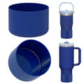 Linkidea 2 Pack Water Bottle Boot Compatible with Stanley Quencher H2.0 20oz/30oz/40oz, IceFlow Flip 20oz/30oz Tumbler, Silicone Bottle Bottom Sleeve Cover Bumper Protector (Cobalt)