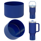 Linkidea 2 Pack Water Bottle Boot Compatible with Stanley Quencher H2.0 20oz/30oz/40oz, IceFlow Flip 20oz/30oz, Silicone Water Bottle Bottom Sleeve Cover Bumper Protector (Cobalt)