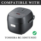 Linkidea Rice Cooker Aluminum Inner Pot Compatible with TOSHIBA RC-5DSTUS(H), Nonstick Replacement Bowl