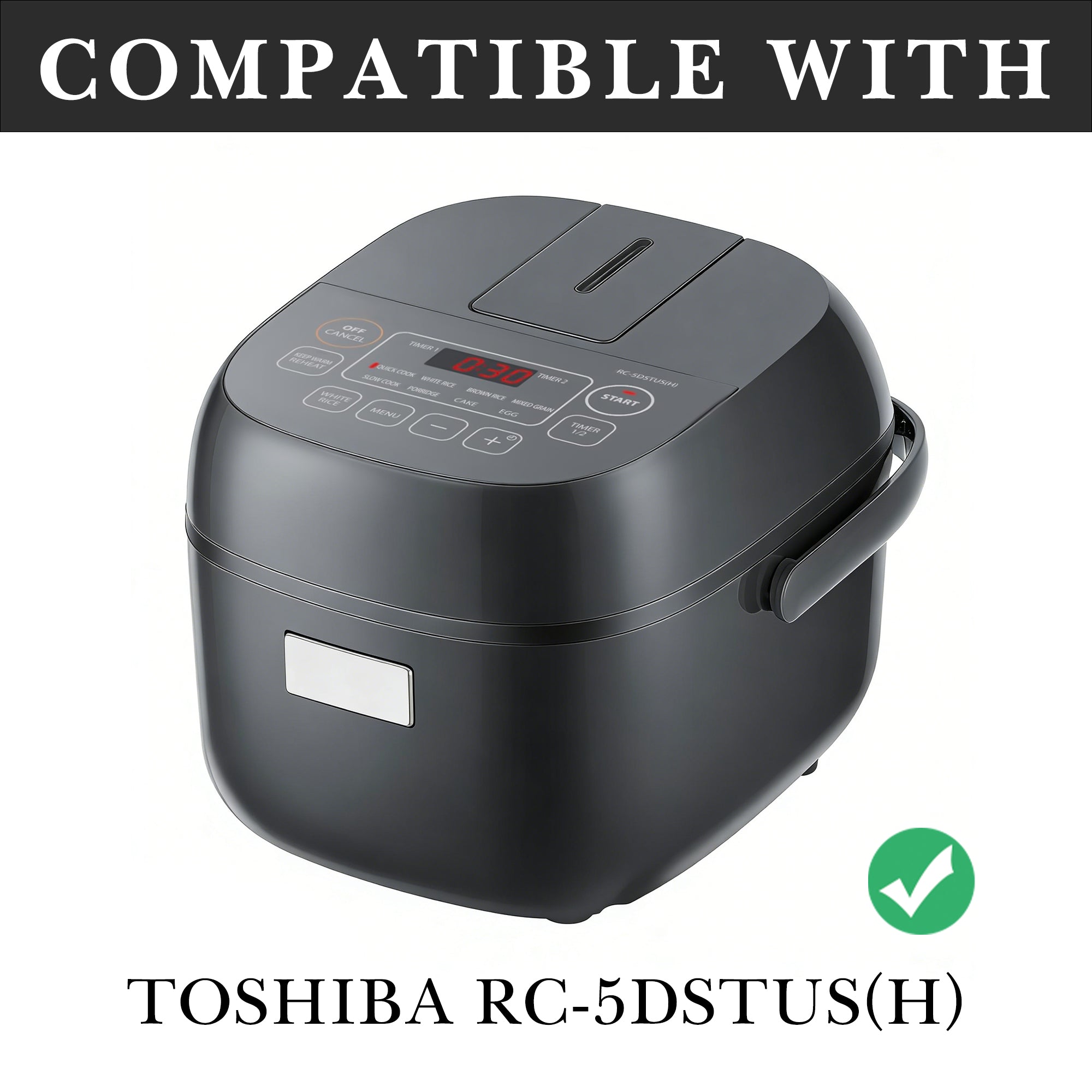 Linkidea Rice Cooker Aluminum Inner Pot Compatible with TOSHIBA RC-5DSTUS(H), Nonstick Replacement Bowl