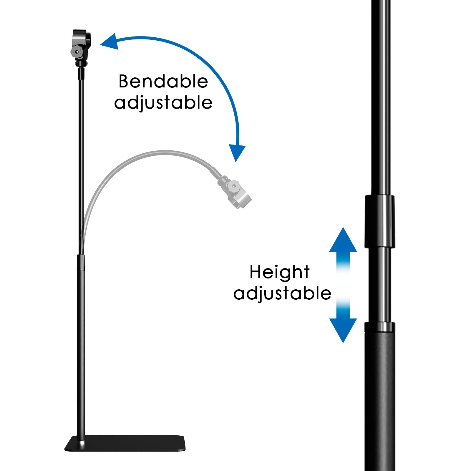 Linkidea Lazy Hair Dryer Stand, 360 Degree Rotating Blow Dryer Holder Hands-Free, Adjustable Height Hair Dryer Rack with Heavy Base for Home Salon