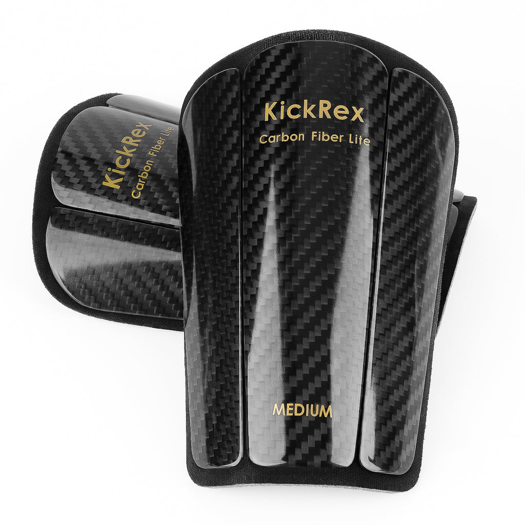 Linkidea Flexible Carbon Fiber Soccer Shin Guards, Ultra-light Shin Pads Adaptable to The Shape of the Shin, Lightweight Professional Leg Protection for Kids, Youth and Adults (Medium)