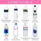 Linkidea Disposable Water Bottle Sleeve Compatible with Smartwater 16.9/20Fl Oz, Evian 16.9Fl Oz, Insulated Neoprene Plastic Bottled Water Cover Holder with Lockable Zipper, Pink