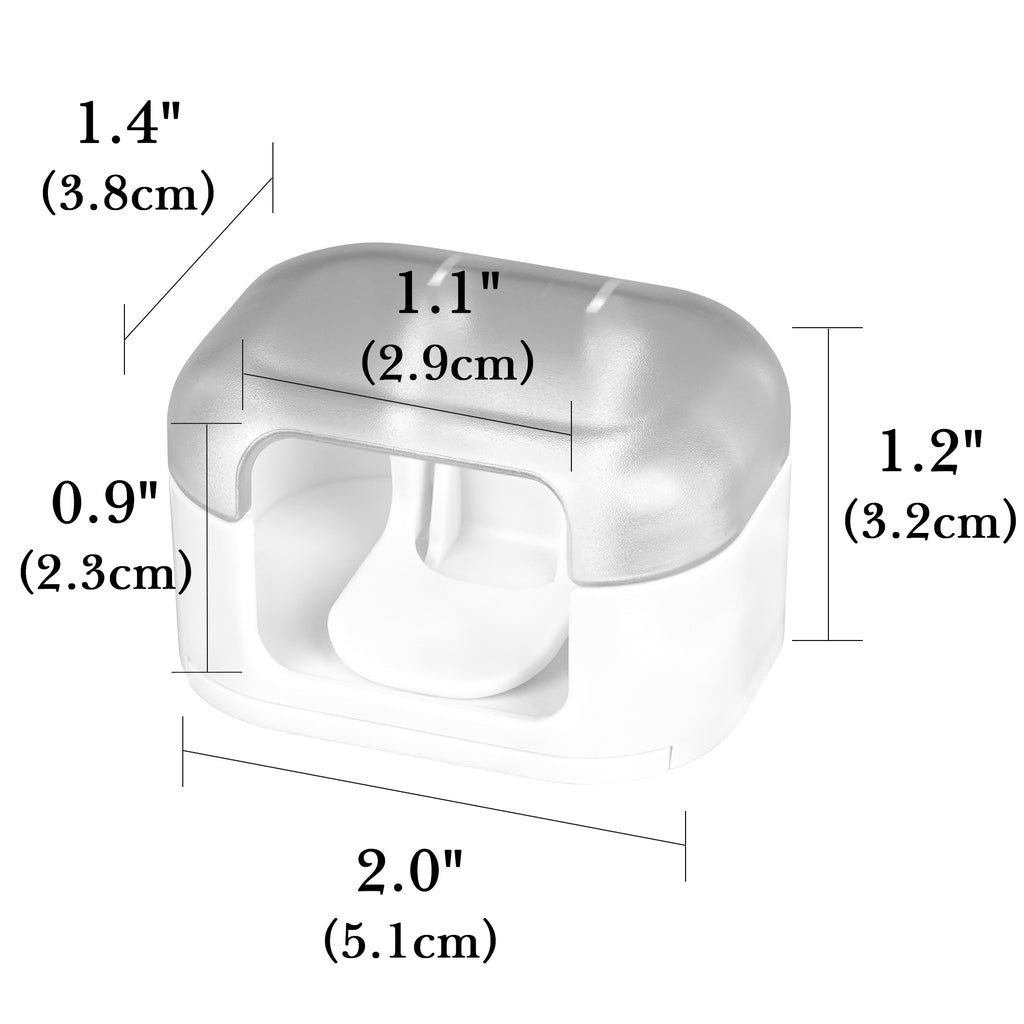 Linkidea 2 Pack Wall Mounted Razor Holder, Waterproof Shaving Stand Accessories, Compatible with Gillette Fusion 5, GilletteLabs Special NFL Series, Dorco Pace 6 Pro, Harry's 5 Blade (White)