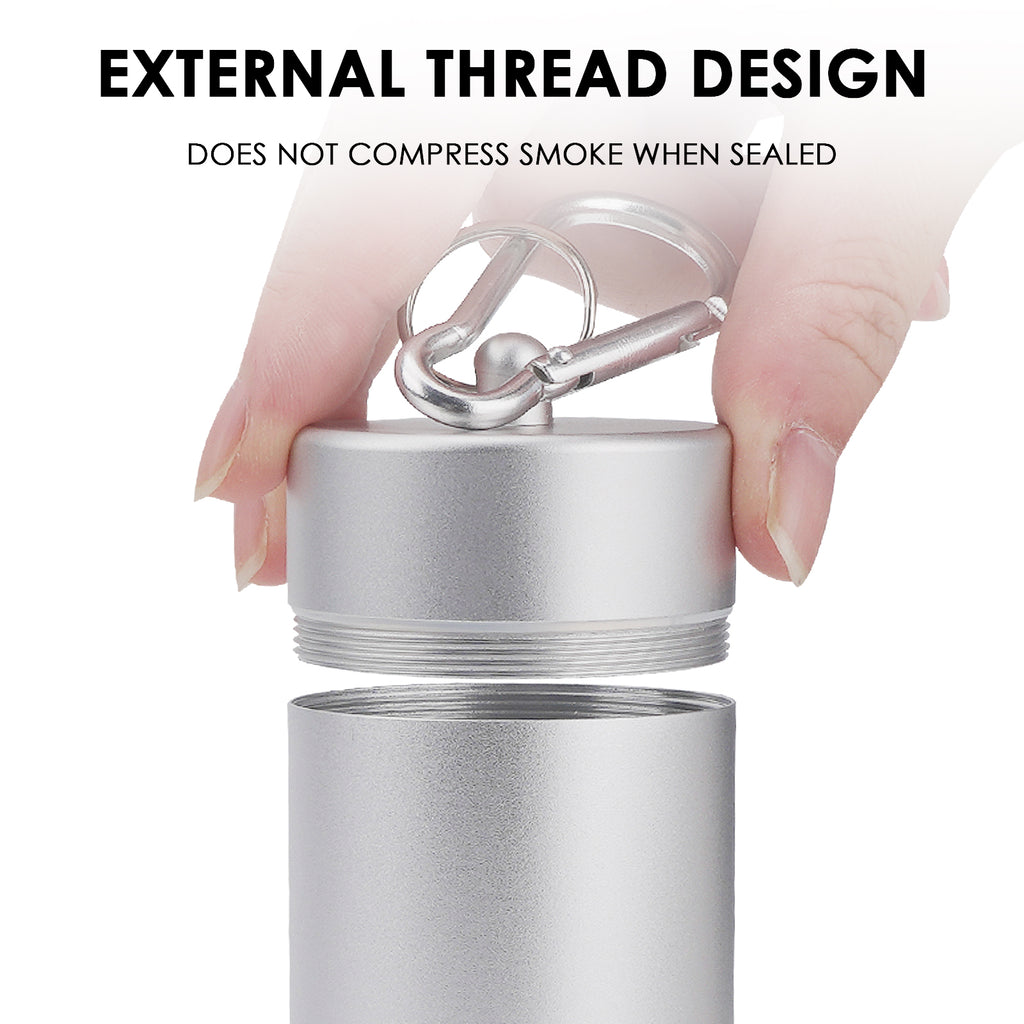 Linkidea Lightweight Cigarette Case, Portable Metal Organizer for Travel, Holds 20 Regular / King Size, Cigarette Storage Tank (Silver)