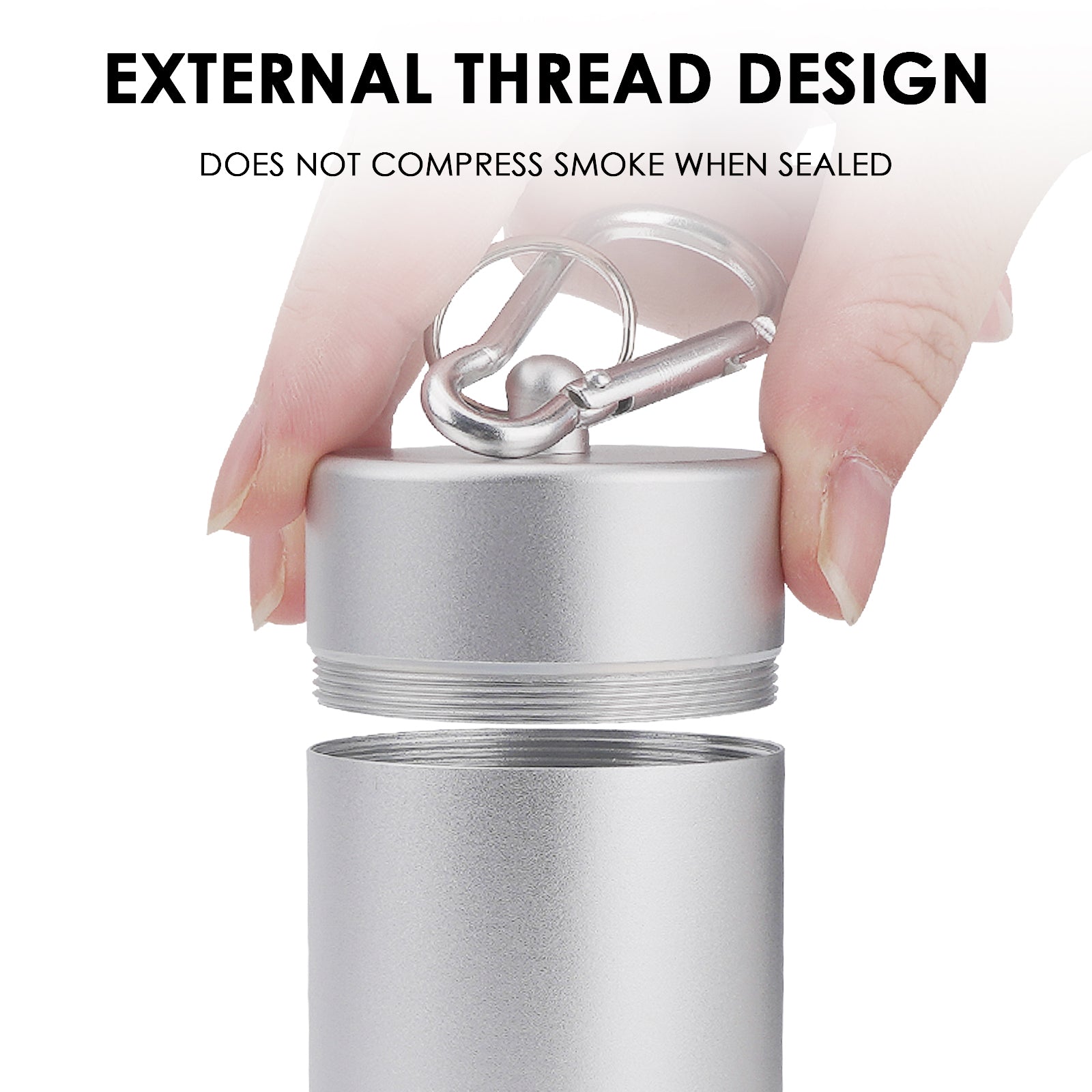 Linkidea Lightweight Cigarette Case, Portable Metal Organizer for Travel, Holds 20 Regular / King Size, Cigarette Storage Tank (Silver)