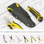Linkidea Gardening Scissors Pouch, Vegan Leather Protective Sheath Cover, Hanging Holster for Garden Pruner & Trimmer (Black)