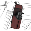 Linkidea Car Seat Side Water Bottle Organizer Compatible with YETI Rambler Bottle 26oz/36oz, Owala FreeSip 32oz/40oz, Vehicle Seat Side Storage Hanging Bag Holder for Large Bottles, Wine Red