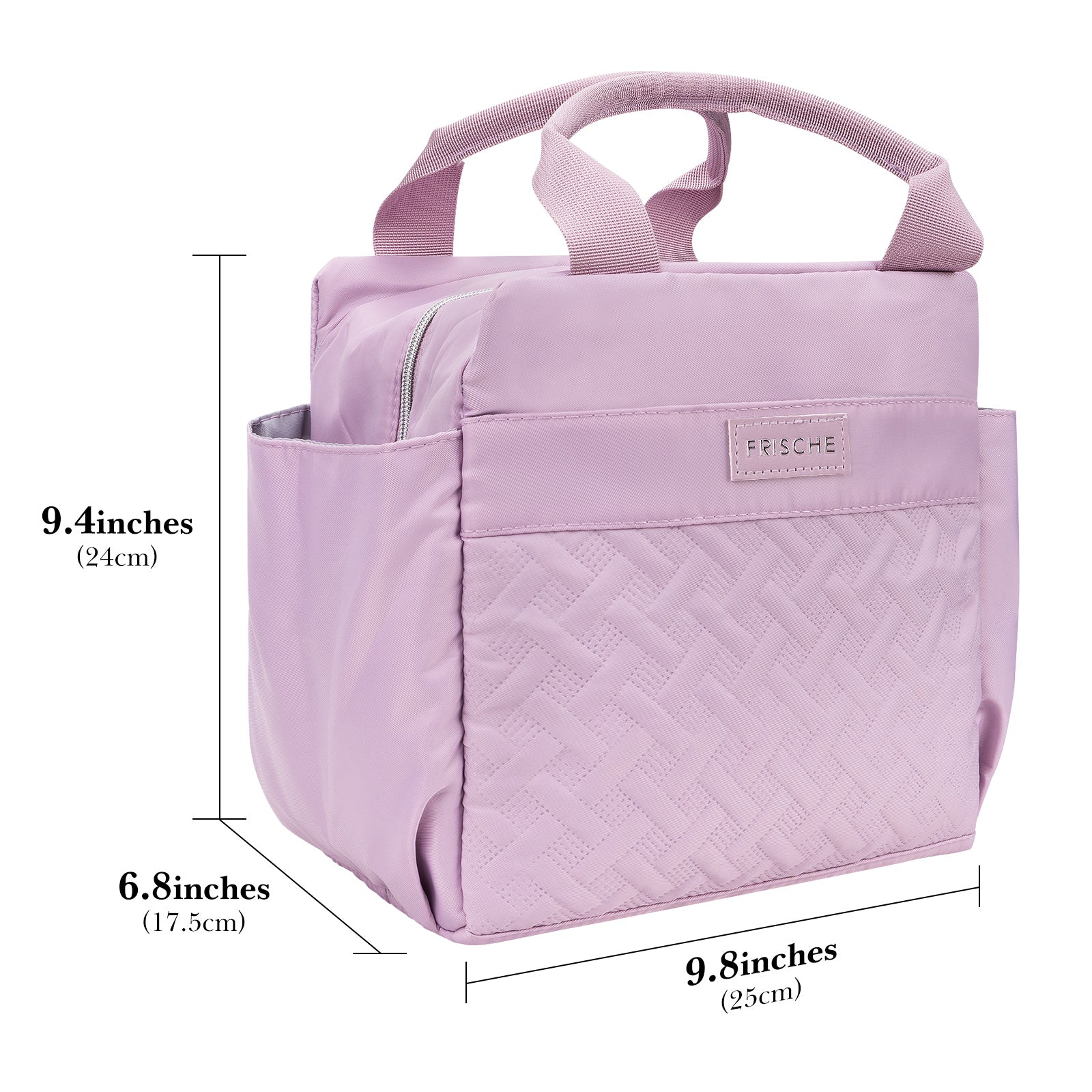 Linkidea Lunch Bag for Women, Large Leak Proof Lunch Tote Cooler, Lunch Tote Bag with Bottle Holder and Side Pockets, Compatible with NatraProw, LOVINA, Caperci (Purple)