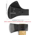 Linkidea Nylon Axe Sheath Cover for 4-Inch Axe Edge, Heavy Duty Hatchet Protector Case with Double Snap, Durable Oxford Fabric Head Cover Scabbard for Camping Outdoor Survival (Black)