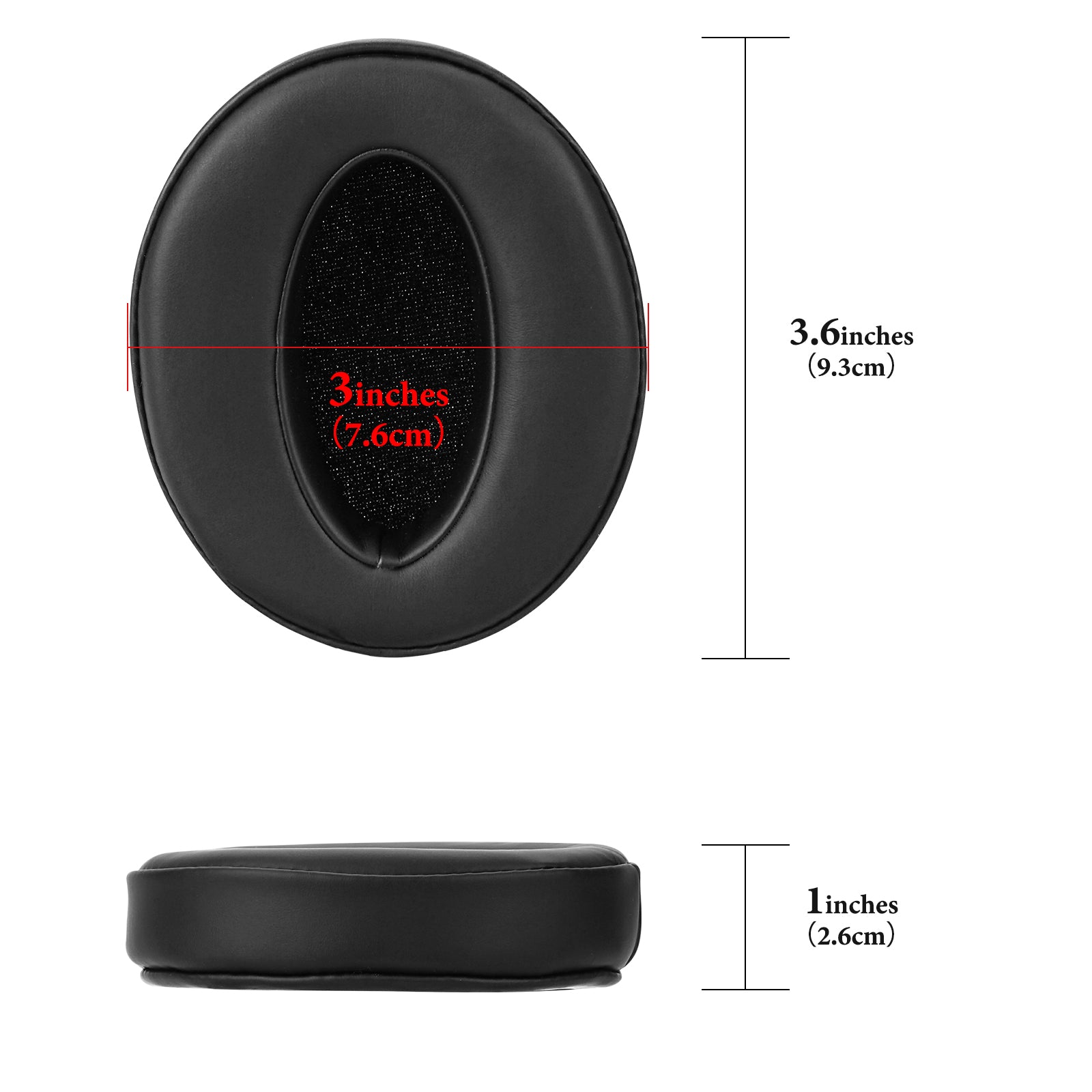 Linkidea Ear Pads for Sennheiser HD 4.50BT/ 4.50BTNC/ 4.40BT/ 4.30G/ 4.20S/ 458BT/ 450 Headphones Ear Cushions, Headset Earpads ( Protein Leather / Black)