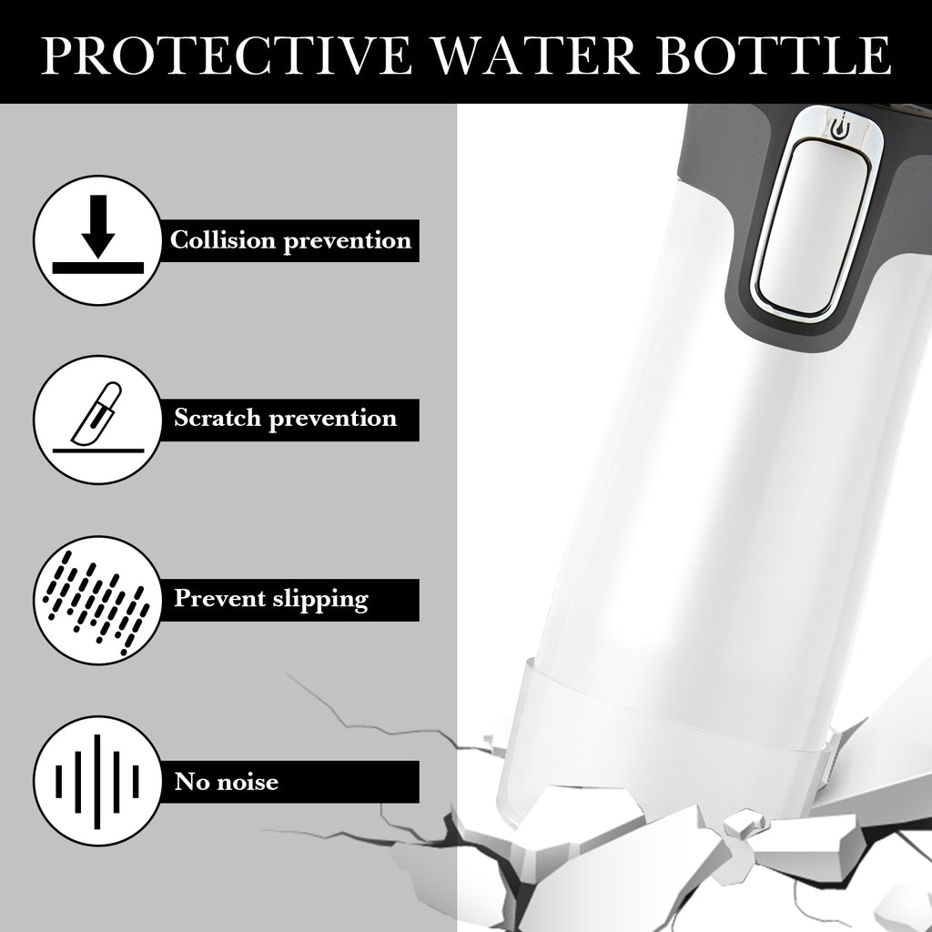 Linkidea 2 Pack Water Bottle Boot Compatible with Contigo West Loop 2.0 16oz/20oz/24oz, Huron 2.0 16oz/20oz, Silicone Anti-Slip Bottle Bottom Bumper Protector (Clear White)