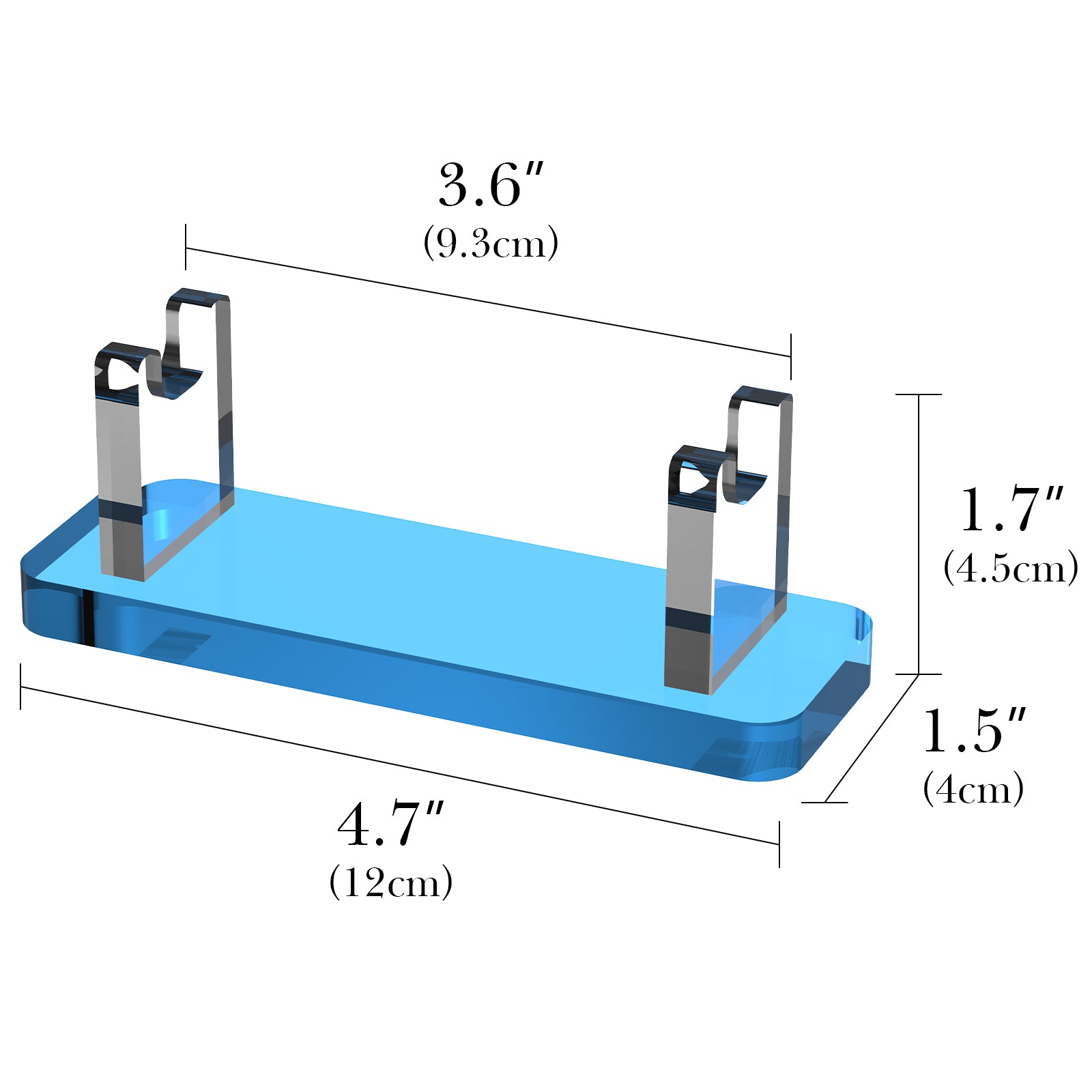Linkidea Acrylic Men's Razor Stand Holder, Stable Storage Bracket Bathroom Countertop Organizer, Easy Clean, Compatible with Viking Blade the Chieftain, Henson, Gillette King C. (Blue)