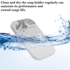 Linkidea 2 Pack Diatomite Soap Dish, Fast Drying Soap Saver, Eco-Friendly Bathroom Accessory, Compact Self-Dry Soap Container (Grey)