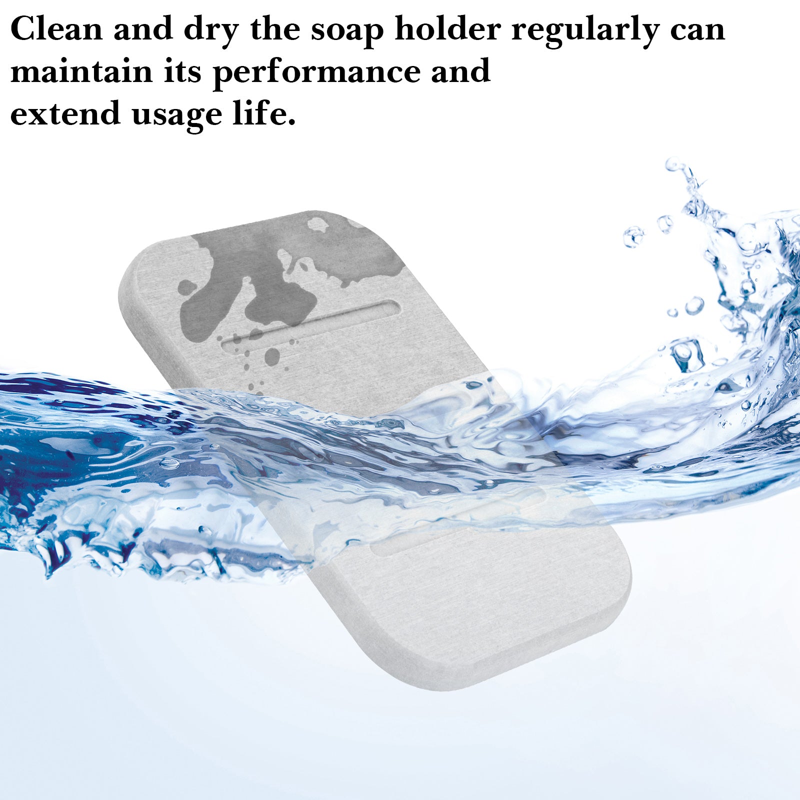 Linkidea 2 Pack Diatomite Soap Dish, Fast Drying Soap Saver, Eco-Friendly Bathroom Accessory, Compact Self-Dry Soap Container (Grey)