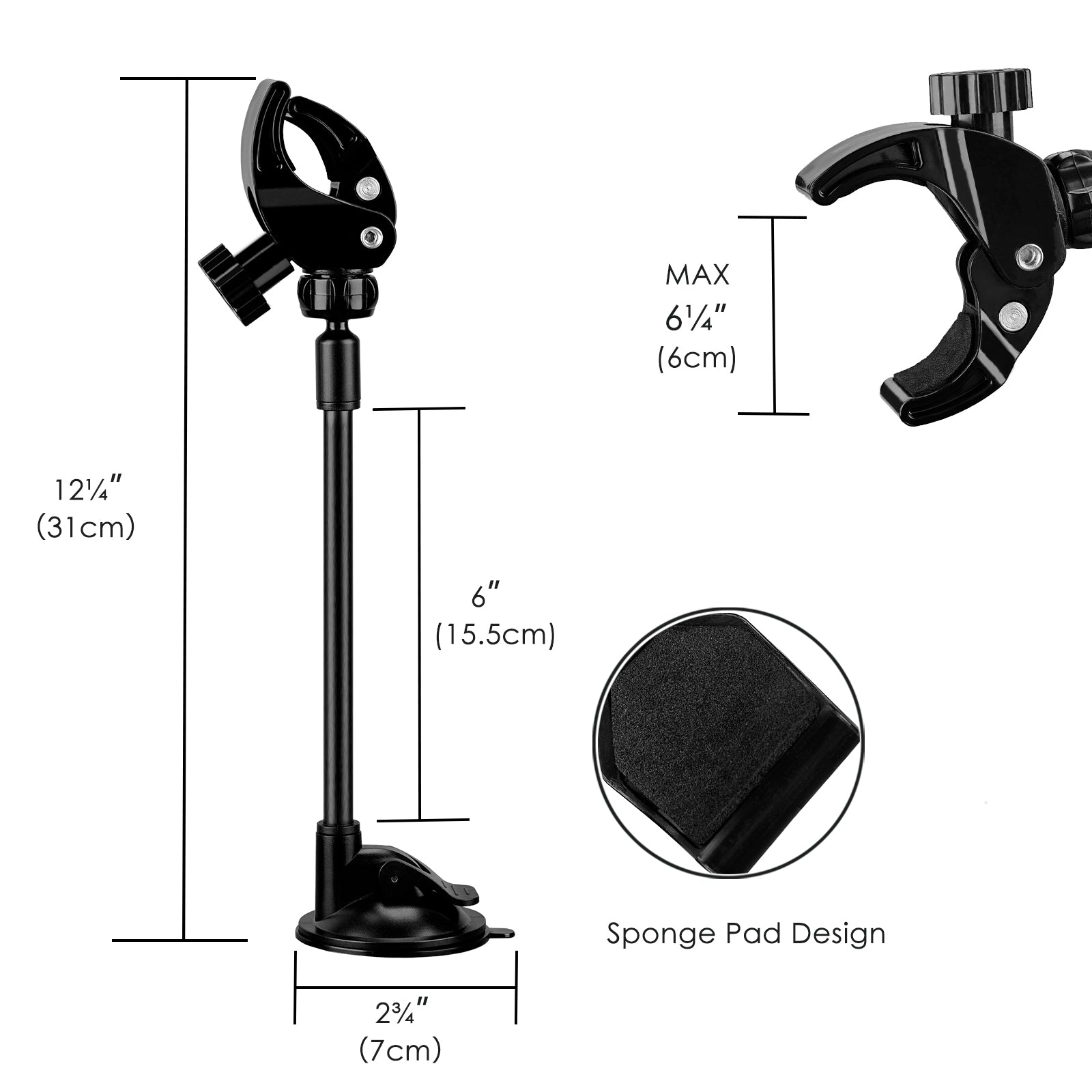 Linkidea Hair Dryer Holder, 360 Degree Rotating Lazy Hair Dryer Stand with Suction Cup, Hand Free Blow Dryer Holder for Mirror and Ceramic Tile