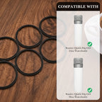 Linkidea 6 Pack Water Bottle Gasket Replacement Compatible with Stanley Quick Filp GO 24oz/36oz Waterbottle, Silicone O Ring Leak Proof Rubber Seal with Tweezer for Bottle Lid, Black