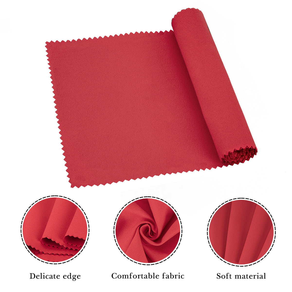 Linkidea Piano Keyboard Anti Dust Key Cover, Fabric Key Cover Cloth Soft Dustproof for 88 Keys Acoustic & Digital Piano and Electronic Keyboard (Red)