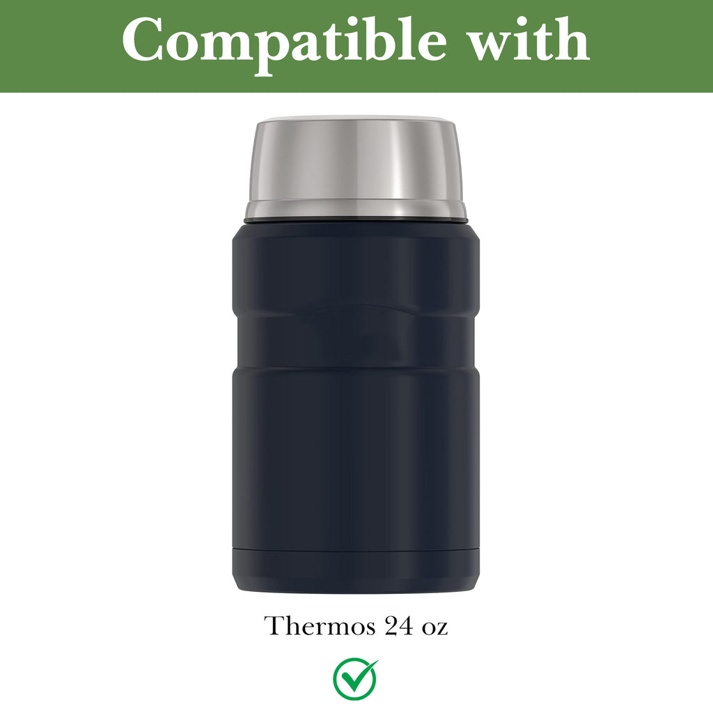 Linkidea Insulated Food Jar Bag, Thermal Snack Bag, Lunch Cooler Bags for Food Jar, Suitable for Office Work, Outdoor Picnics, Compatible with THERMOS 24 oz (Green)